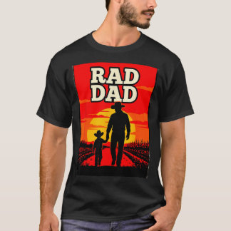 Radicale vader vader en zoon boer western zonsonde t-shirt
