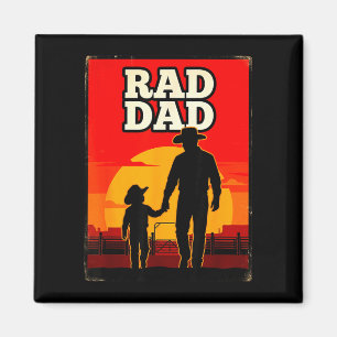 Radicale vader vader en zoon rodeo western zonsond magneet
