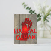 Radicale vrouw briefkaart (Staand voorkant)