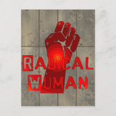 Radicale vrouw briefkaart (Voorkant)