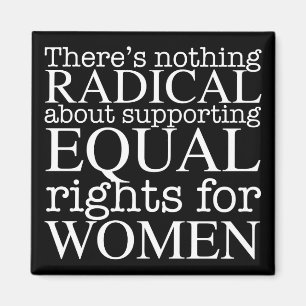 Radicale vrouw citeert feministische vrouwenrechte magneet