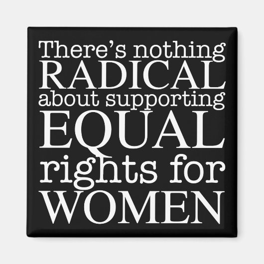 Radicale vrouw citeert feministische vrouwenrechte magneet (Voorkant)