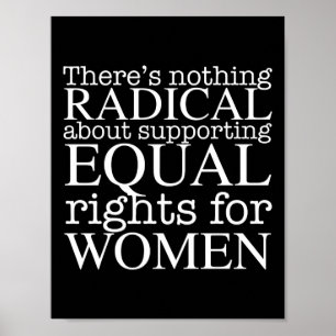 Radicale vrouw citeert over vrouwenrechten Feminis Poster