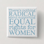 Radicale vrouwen citeren feministe vierkante button 5,1 cm (Voorkant)