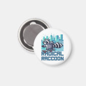 Radicale Wasbeer Stedelijke Skateboarder Magneet (Voorkant / Achterkant)