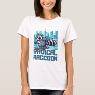 Radicale Wasbeer Stedelijke Skateboarder T-shirt
