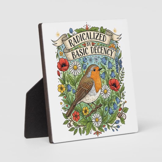 Radicalized by Basic Decency Aesthetic Art Bird Fotoplaat (Voorkant)