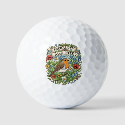 Radicalized by Basic Decency Aesthetic Art Bird Golfballen (Voorkant)