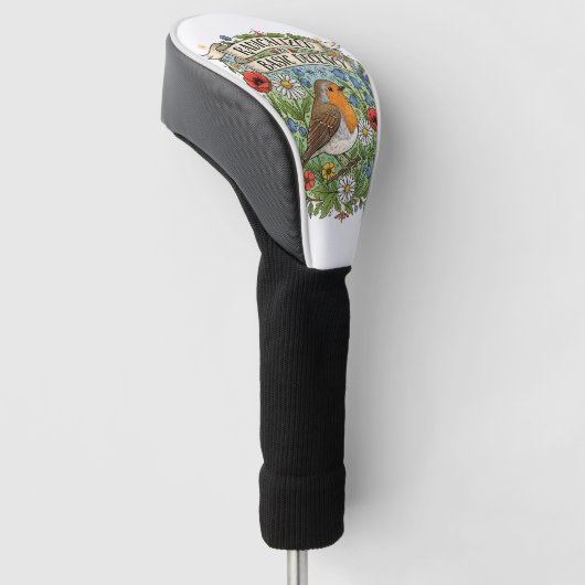 Radicalized by Basic Decency Aesthetic Art Bird Golfheadcover (Schuin)