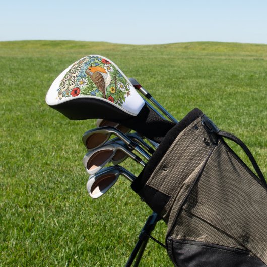 Radicalized by Basic Decency Aesthetic Art Bird Golfheadcover (Insitu)