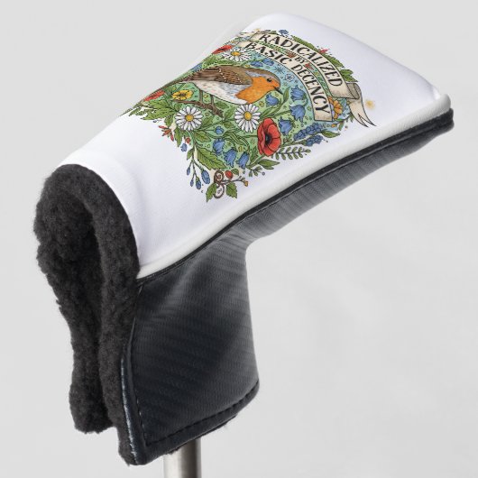 Radicalized by Basic Decency Aesthetic Art Bird Golfheadcover (3/4 voorkant)