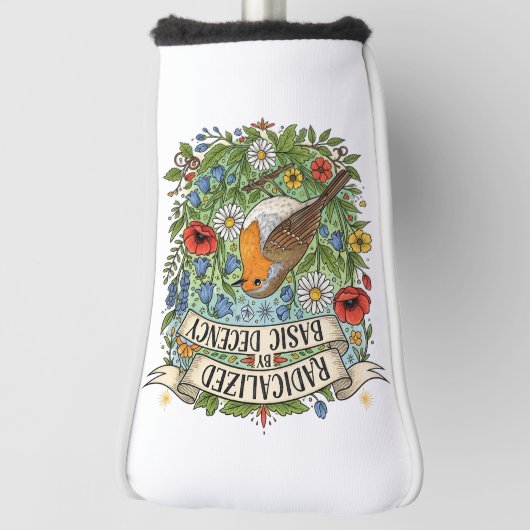 Radicalized by Basic Decency Aesthetic Art Bird Golfheadcover (Draai 90)
