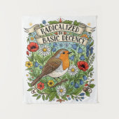 Radicalized by Basic Decency Aesthetic Art Bird Wandkleed (Voorkant)