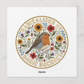 Radicalized by Basic Decency Bird Design – Vintage Kaart (Achterkant)