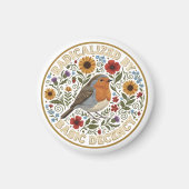 Radicalized by Basic Decency Bird Design – Vintage Magneet (Voorkant)