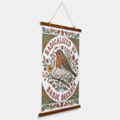 Radicalized by Basic Decency Bird Illustration  Hangend Wandkleed (Gebogen)