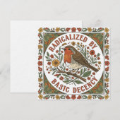 Radicalized by Basic Decency Bird Illustration  Kaart (Voorkant / Achterkant)