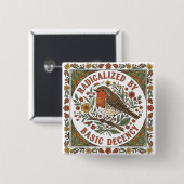 Radicalized by Basic Decency Bird Illustration  Vierkante Button 5,1 Cm (Voorkant /achterkant)