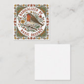 Radicalized by Basic Decency Bird Illustration  Vierkante Visitekaartje (Voorkant / Achterkant)