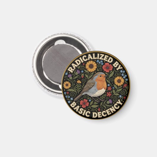 Radicalized by Basic Decency Birds lovers Magneet (Voorkant / Achterkant)