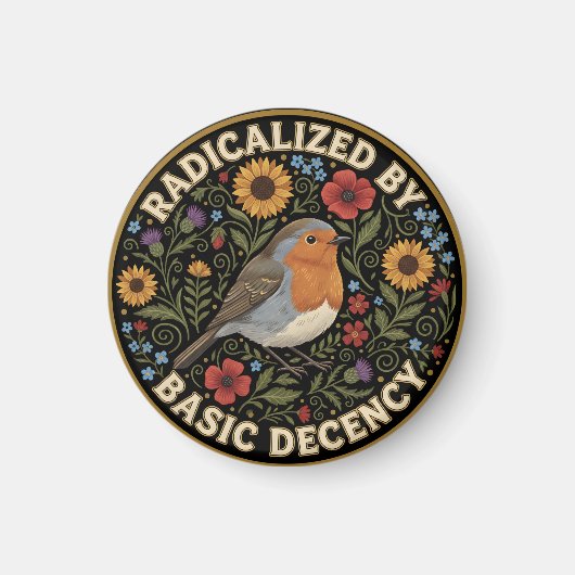 Radicalized by Basic Decency Birds lovers Magneet (Voorkant)