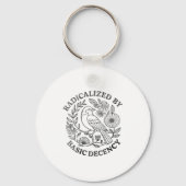 Radicalized By Basic Decency Feminist Men Women Sq Sleutelhanger (Voorkant)