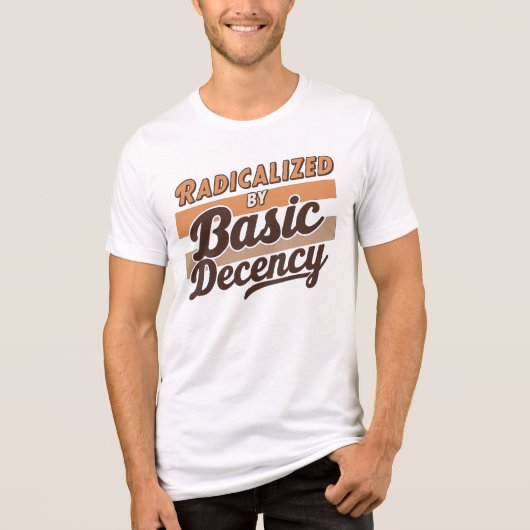 Radicalized By Basic Decency Quote design Tri-Blend Shirt (Voorkant)