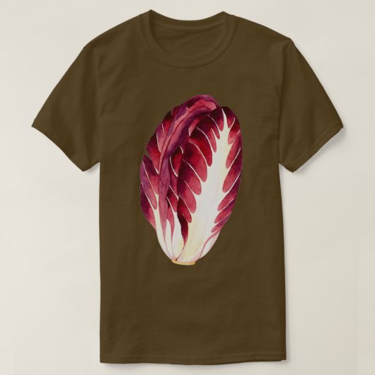 Radicchio Waterverf groenten T-shirt (Design voorkant)