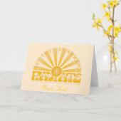 RADIEER ZONNEN  Retro Gold + crème Kaart (Gele Bloem)