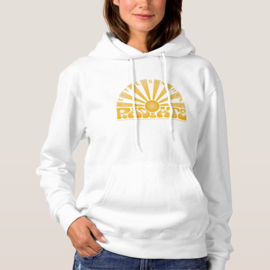 RADIEER ZONNEN  Retro Gold Grafisch Hoodie (Voorkant)