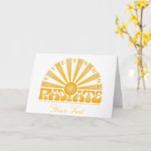 RADIEER ZONNEN  Retro Gold Grafisch Kaart (Gele Bloem)