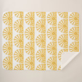 RADIEER ZONNEN  Retro Gold Grafisch Sherpa Deken (Voorkant (horizontaal))
