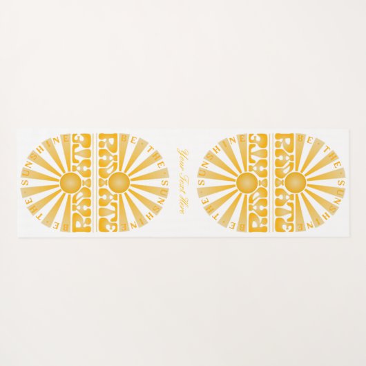 RADIEER ZONNEN  Retro Gold Mirror2 Yogamat (Achterkant (horizontaal))