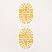 RADIEER ZONNEN Retro Gold Mirror2 Yogamat (Voorkant)