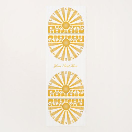 RADIEER ZONNEN  Retro Gold Mirror2 Yogamat (Achterkant)