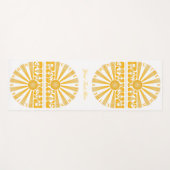 RADIEER ZONNEN Retro Gold Mirror2 Yogamat (Voorkant (horizontaal))