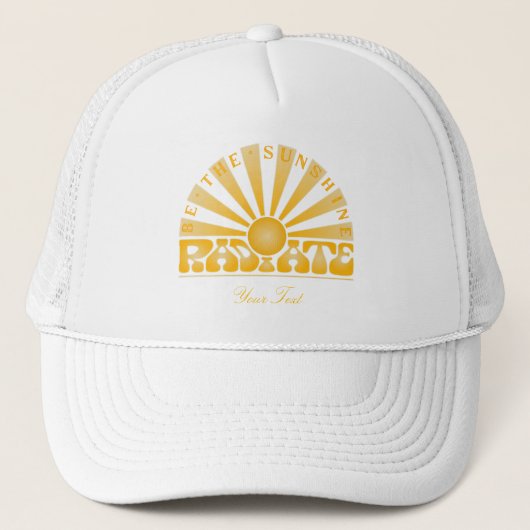 RADIEER ZONNEN  Retro Gold Trucker Pet (Voorkant)