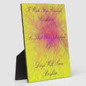 Radierend Roos "Ik wens je genoeg" Abstract Fotoplaat (Zijkant)