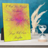 Radierend Roos "Ik wens je genoeg" Abstract Fotoplaat (Zijkant)