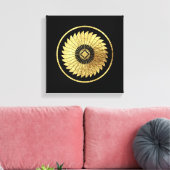 Radierende veren canvas afdruk (Insitu (Woonkamer))