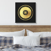 Radierende veren canvas afdruk (Insitu (Slaapkamer))