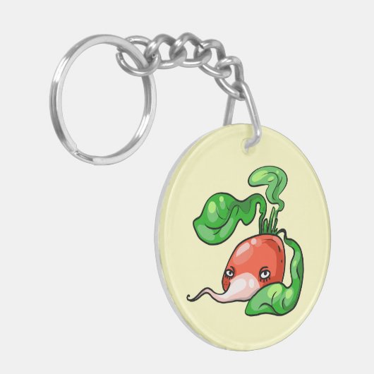 Radieschen radish sleutelhanger (Voorkant Links)