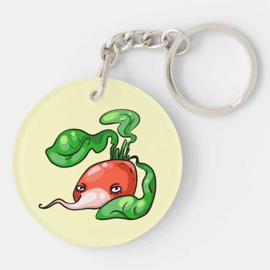 Radieschen radish sleutelhanger (Achterkant)
