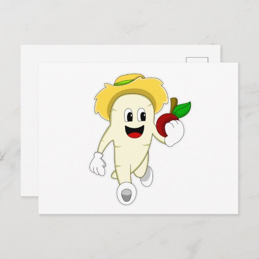 Radijs als boer met fruit briefkaart (Voorkant / Achterkant)