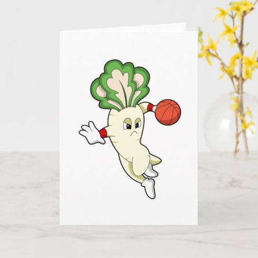 Radijs bij Basketbalsporten Kaart (Gele Bloem)