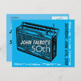  Radio 50ste verjaardagsfeest Save the Date Aankondigingskaart