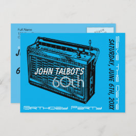  Radio 60ste verjaardagsfeest Save the Date Aankondigingskaart