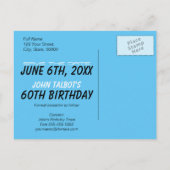 Radio 60ste verjaardagsfeest Save the Date Aankondigingskaart (Achterkant)