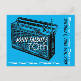  Radio 70ste verjaardagsfeest Save the Date Aankondigingskaart