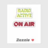 Radio actief / In de lucht Sticker (Vel)